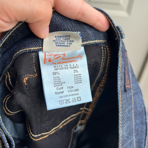 Citizens of Humanity by Jerome Dahan Women’s Jeans Amber Size 27 Blue Bootcut - Picture 10 of 11